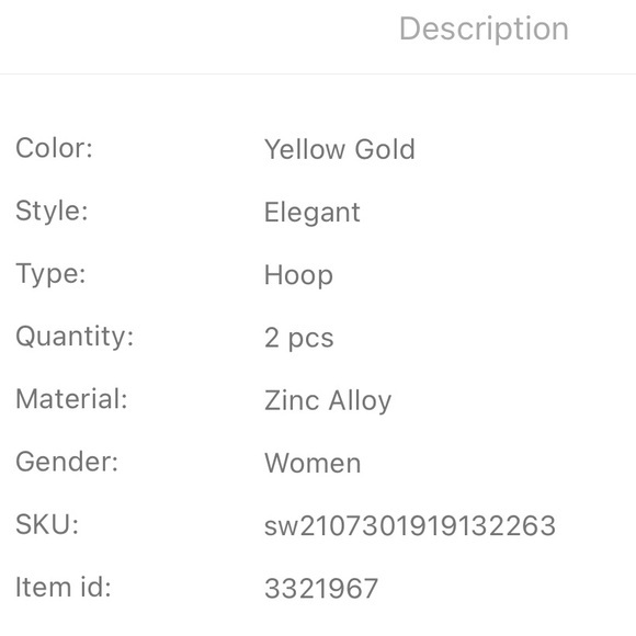 Twisted Hoop Earrings Golden - Picture 5 of 6